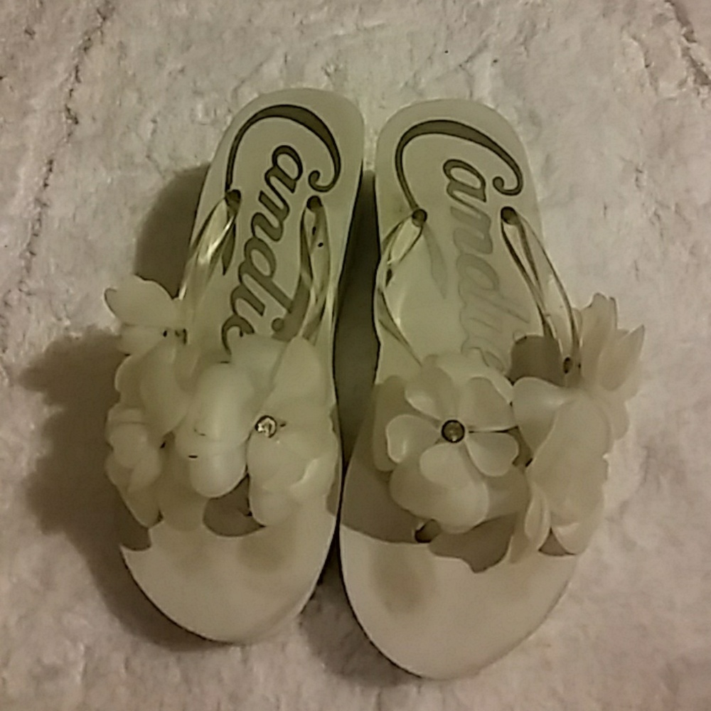 White sandals
